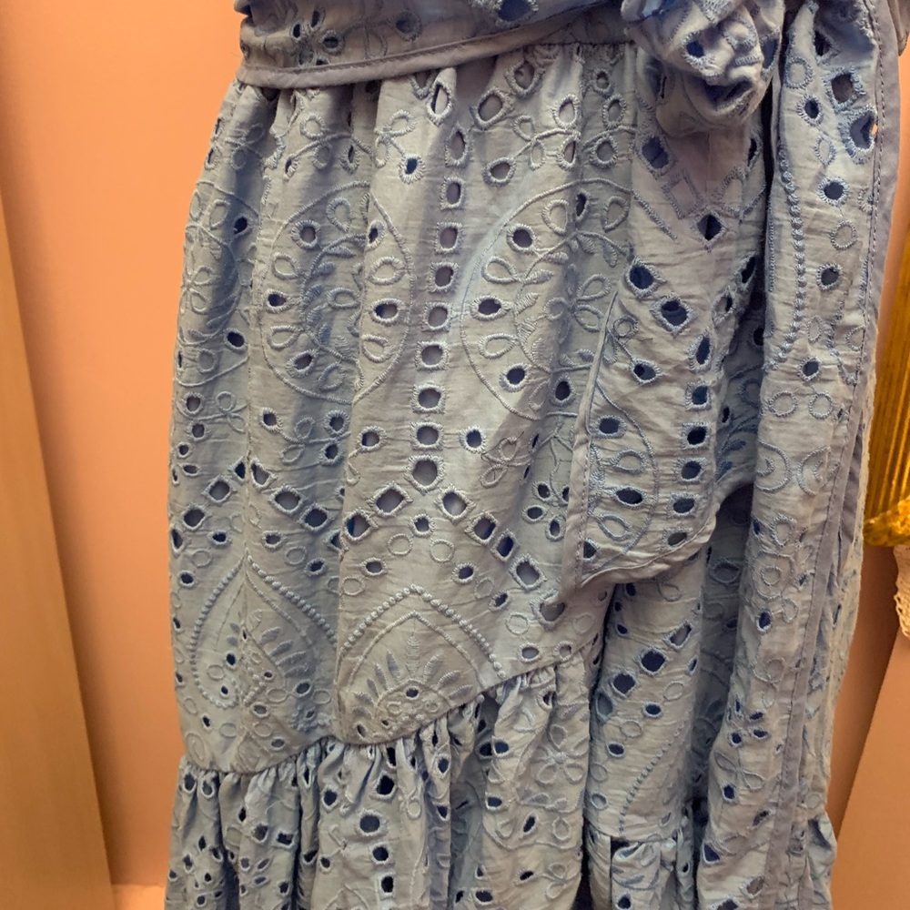 Maeve Eyelet Wrap Midi dress by Anthropologie 4P - Picture 11 of 16